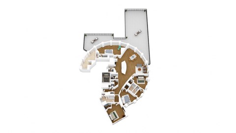 floor plan of a 303 sq ft apartment